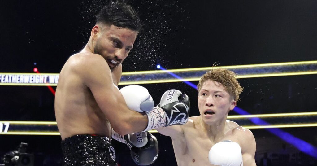 Watch Naoya Inoue overcome knockdown, stop Ramon Cardenas in eighth round