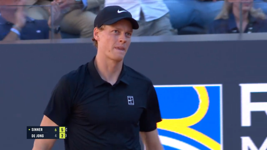 Sinner, che potenza: guarda gli highlights della vittoria su De Jong a Roma