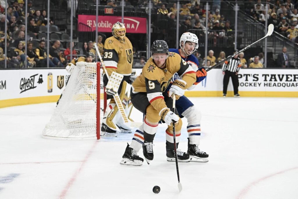 Golden Knights, outplayed at even strength, lose Game 1 to Oilers