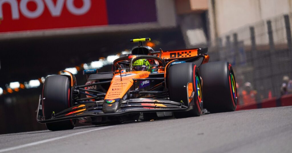 Record de piste et pole pour Lando Norris (McLaren), en première ligne avec Charles Leclerc (Ferrari)