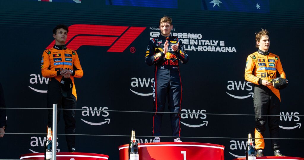 Sur le podium, Verstappen, Norris et Piastri font le bilan