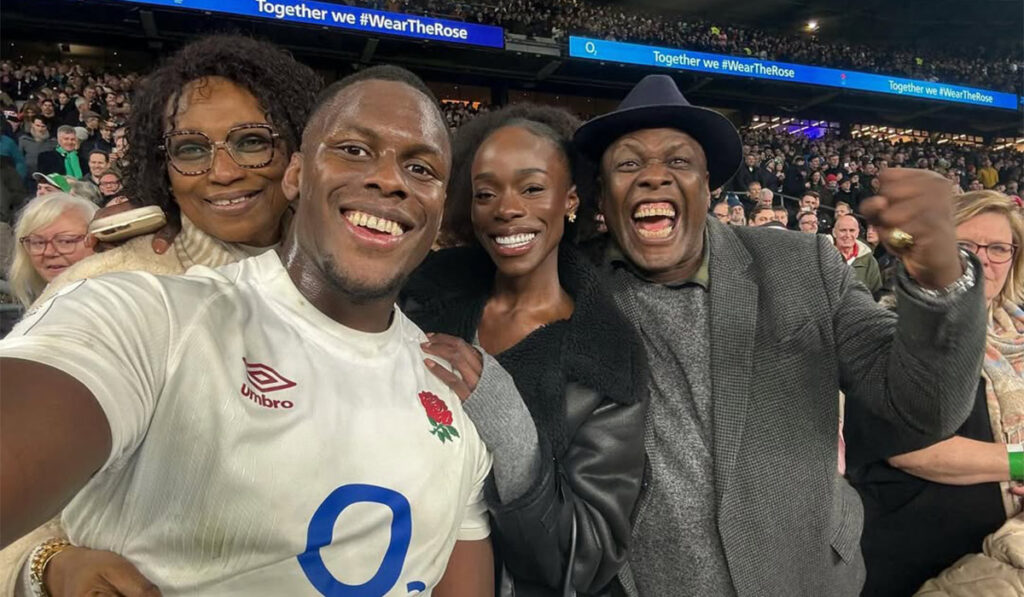 Inside rugby star Maro Itoje’s family life with fiancé Mimi